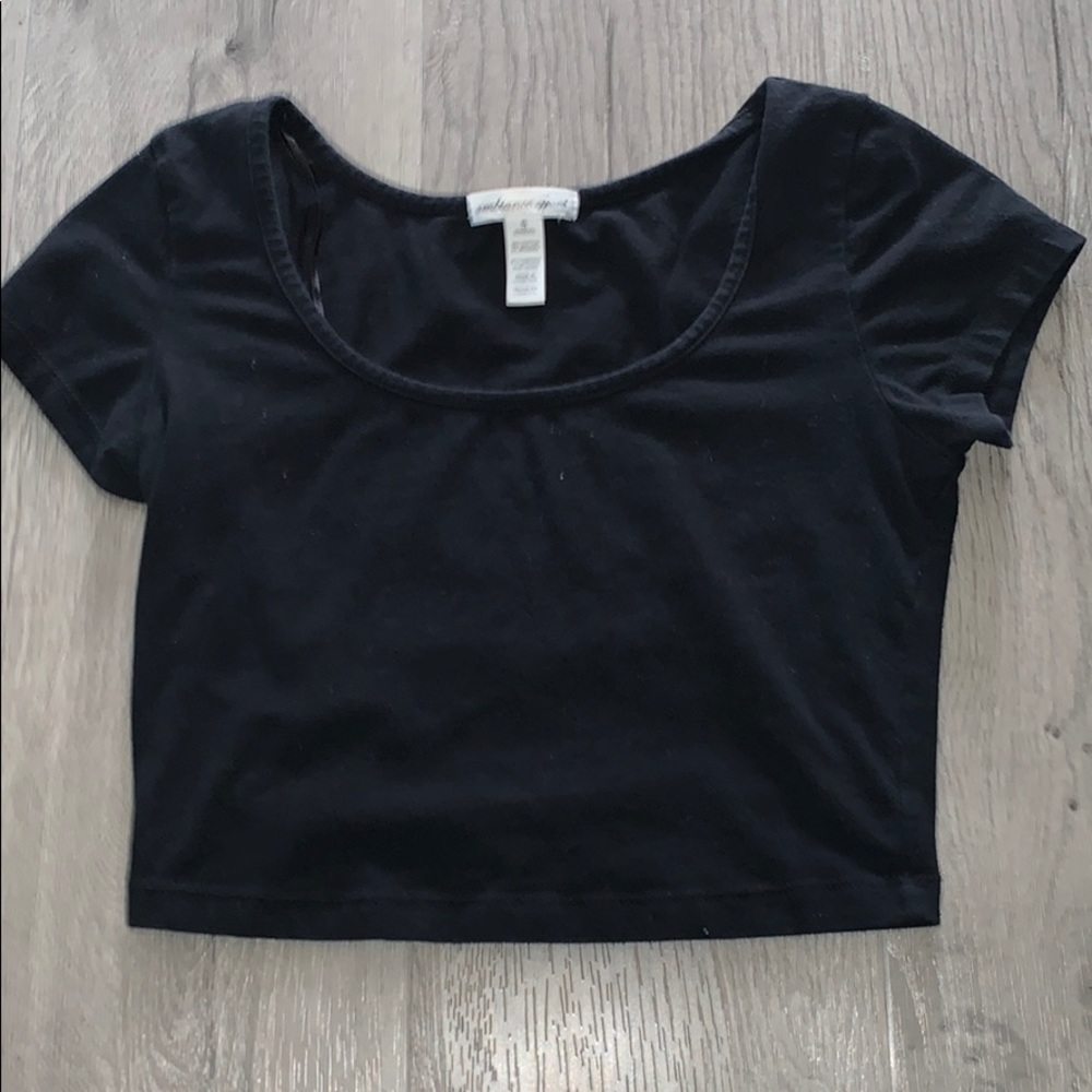 Basic Black Crop Top